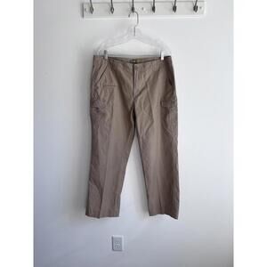 Cabelas Casuals Pants Womens 14 Outdoor Hiking Camping Cargo Beige Cotton